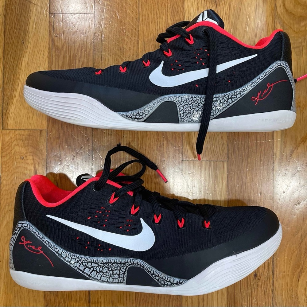 Nike Kobe 9 IX Low EM Black Crimson size 10.5